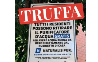 truffa novi purificatori acqua