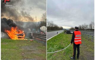 carabinieri-serravalle-auto-in-fiamme