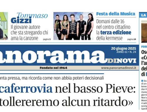 La prima pagina di Panorama di Novi: da domani il numero in digitale online