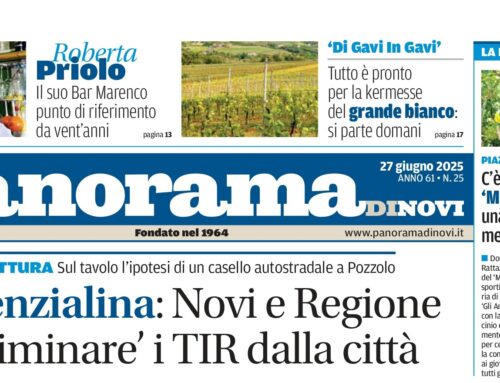 La prima pagina di Panorama di Novi: da domani il numero in digitale online