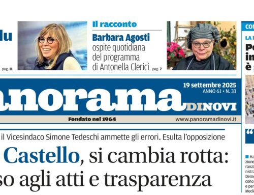La prima pagina di Panorama di Novi: da domani il numero in digitale online
