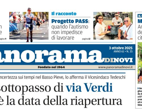 La prima pagina di Panorama di Novi: da domani il numero in digitale online
