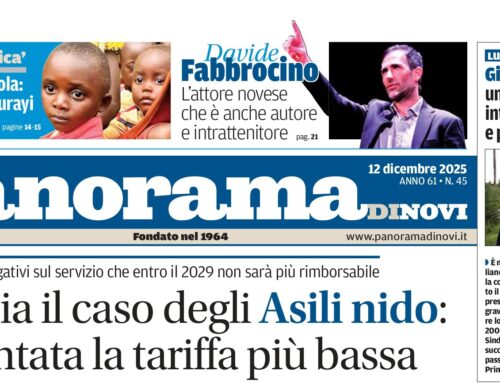 La prima pagina di Panorama di Novi: da domani il numero in digitale online
