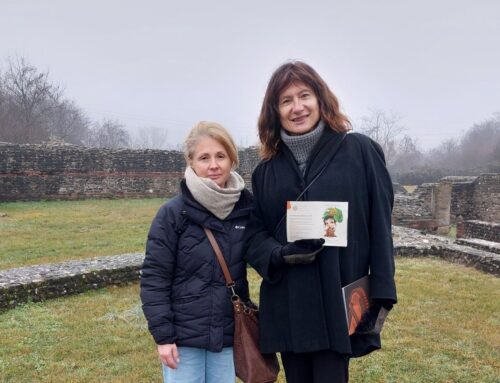 L’ex parlamentare Vladimir Luxuria in visita all’area archeologica di Libarna