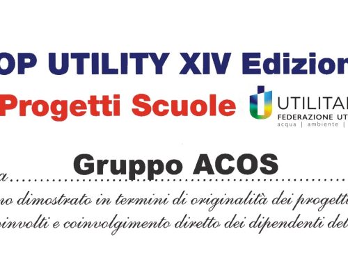 Al Gruppo ACOS il 1° Premio come migliore utility d’Italia nei progetti per le scuole