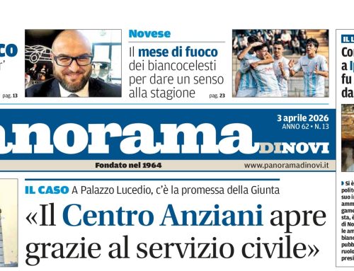 La prima pagina di Panorama di Novi: da domani il numero in digitale online