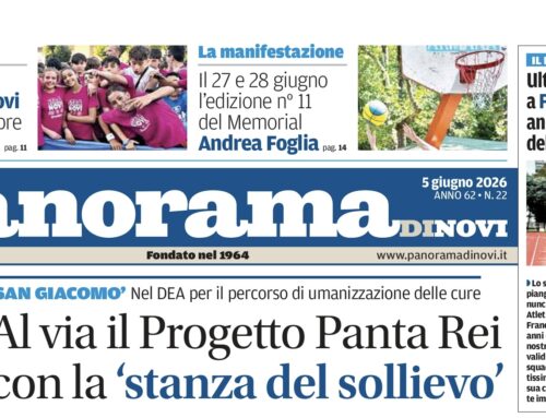 La prima pagina di Panorama di Novi: da domani il numero in digitale online