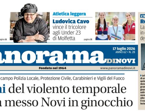 La prima pagina di Panorama di Novi: da domani il numero in digitale online