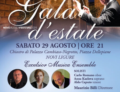 Il 29 agosto a Novi arriva il Galà d’Estate tra musica, arte e riflessioni