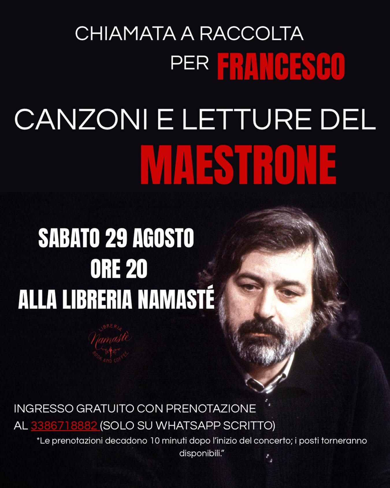 locandina evento Guccini Namastè
