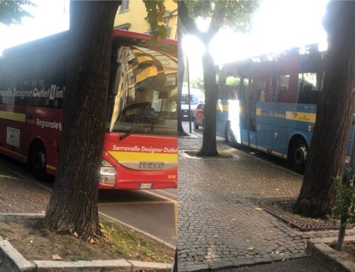 Pullman fermi per ore con il motore acceso: a Novi protestano residenti e commercianti