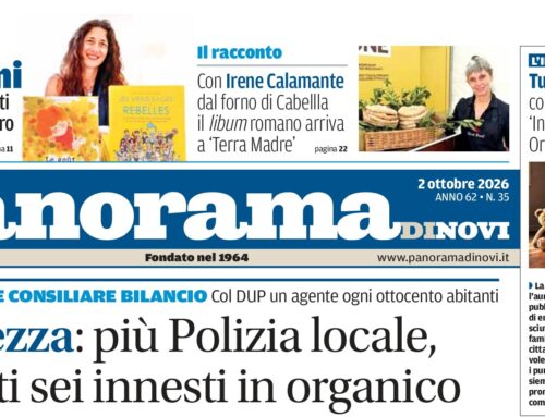 La prima pagina di Panorama di Novi: da domani il numero in digitale online