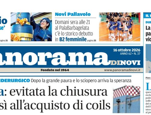 La prima pagina di Panorama di Novi: da domani il numero in digitale online