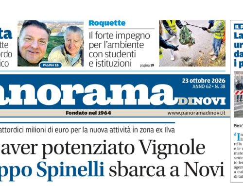La prima pagina di Panorama di Novi: da domani il numero in digitale online
