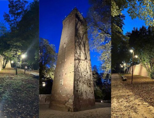 Novi, la Torre del Parco Castello torna a illuminarsi di notte